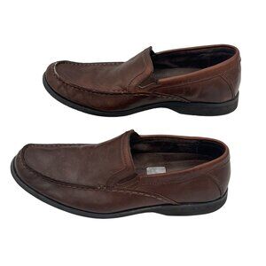 RJ Colt Brown Leather Loafers Men’s Size 8 Slip-On Casual Shoes